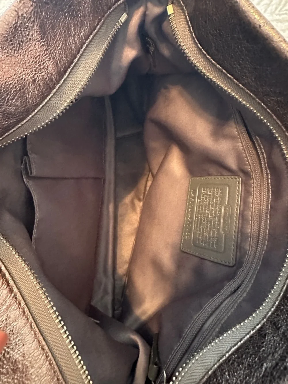 Coach Brooke HOBO Bag Y2K Metallic 100% full grain cowhide leather - Picture 7 of 14